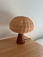2 H&M Home Tafellampen Riet/Hout, Ophalen of Verzenden, Zo goed als nieuw, Hout, Minder dan 50 cm