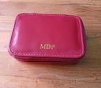 Rood leren make-up/etui tasje met rits, Verzenden, Nieuw, Rood