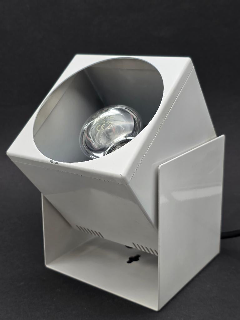 Vintage Kubuslamp Lita France 70s, Gebruikt, Metaal of Aluminium, Vintage, Vloerspot of Grondspot