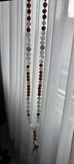 Mala ketting van edelstenen (oa aventurijn en iriskwarts), Ophalen of Verzenden, Zo goed als nieuw, Groen, Steen of Mineraal