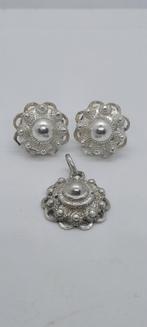 Zilveren Zeeuwse Knoop Set - Oorknoppen & Hanger, Sieraden, Tassen en Uiterlijk, Antieke sieraden, Ophalen of Verzenden