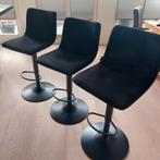 Stoere zwarte Velvet Barkrukken. Verkoop per stuk of per 6!, Huis en Inrichting, Barkrukken, Ophalen