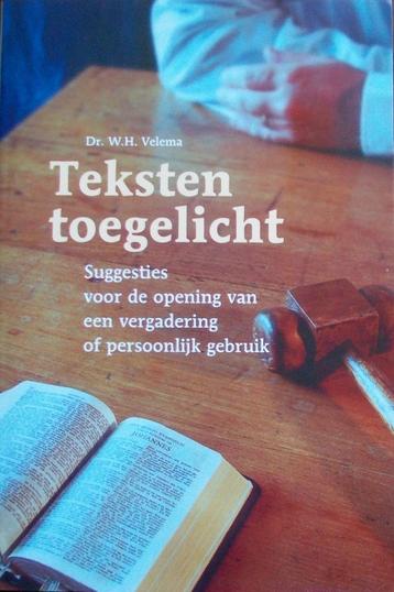 dr. W.H. Velema - Teksten toegelicht beschikbaar voor biedingen