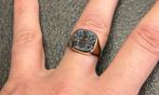 Sale! Familie wapen blauwe lagensteen 14k gouden heren ring