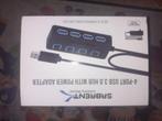 4- Port USB 3.0 HUB met Power Adapter, Ophalen of Verzenden, Nieuw, USB-hub, Telefoon