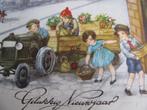 Oude Kaart uit 1939 - Kinderen / Tractor / Bloemen, Feest(dag), 1920 tot 1940, Verzenden