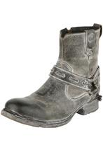 Nieuwe Donkergrijze lederen Rock Rebel laarzen - maat 43!, Overige kleuren, Boots, Nieuw, Ophalen of Verzenden