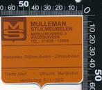 Sticker: Mulleman Stijlmeubelen - Waddinxveen, Ophalen of Verzenden, Zo goed als nieuw, Bedrijf of Vereniging