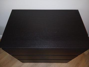 Zwarte Ikea malm kast 3 lades. - afbeelding 2