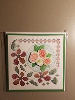 Kaartje hobbydots sparkles oranje/roze bloemen, Ophalen of Verzenden, Nieuw, Overige thema's