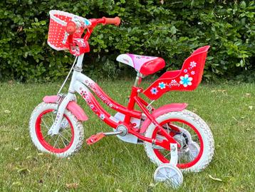Volare Lovely 12” kinderfiets met mandje en poppenzitje beschikbaar voor biedingen
