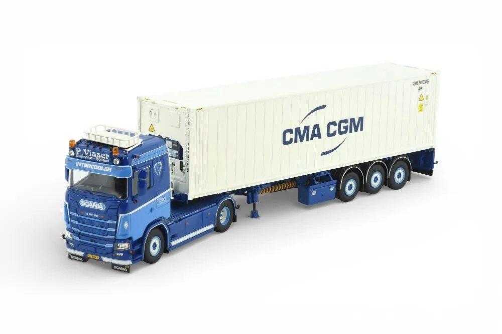Tekno scania P. Visser, Hobby en Vrije tijd, Modelauto's | 1:50, Info@gejomodels.nl, Nieuw, Cbw, Tekno