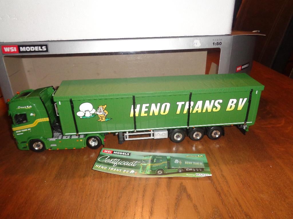 WSI Scania HENO TRANS, Hobby en Vrije tijd, Modelauto's | 1:50, Ophalen of Verzenden, Nieuw, Bus of Vrachtwagen, Wsi