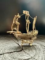 Zilveren miniatuur driemaster, Ophalen of Verzenden
