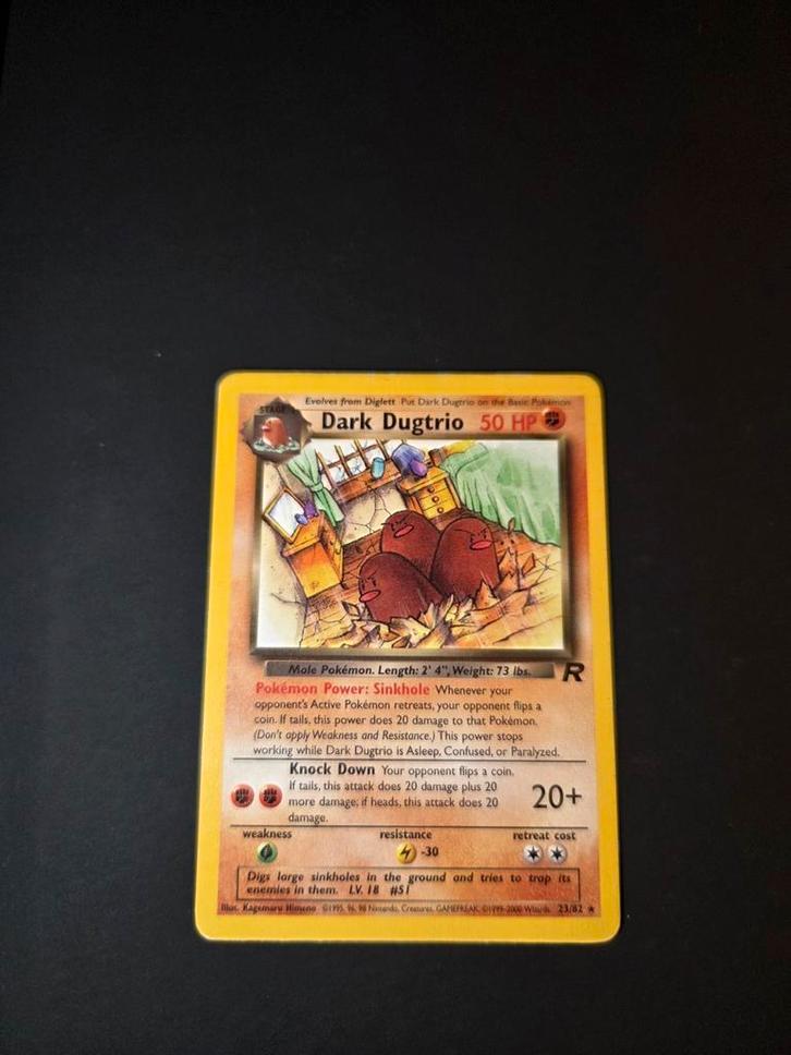 Dark Dugtrio 23/82 Pokemon Team Rocket rare, Hobby en Vrije tijd, Verzamelkaartspellen | Pokémon, Zo goed als nieuw, Booster, Ophalen of Verzenden