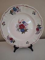 Vintage  bord serveerschaal met veldbloemen Sarreguemines, Antiek en Kunst, Curiosa en Brocante, Ophalen of Verzenden