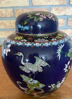 Chinese cloisonne dekselpot/gemberpot, Ophalen of Verzenden