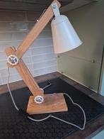 Mooie tafellamp hout/metaal, Huis en Inrichting, Lampen | Tafellampen, Ophalen of Verzenden, Zo goed als nieuw, Metaal, Minder dan 50 cm