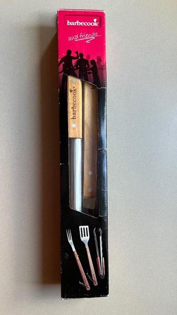 Barbecook BBQ set gereedschap 3 delige set RVS Hout NIEUW beschikbaar voor biedingen