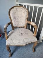 Vintage Stoel met Franse Tekst, Ophalen, Gebruikt, Overige kleuren, Vintage