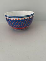 Ollily Kom met blauw en oranje stippen, Huis en Inrichting, Keuken | Servies, Ophalen of Verzenden, Zo goed als nieuw, Kom(men)
