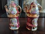 2 Limoges porseleinenminiatuur theepotjes met theelichtjes, Verzamelen, Ophalen of Verzenden, Zo goed als nieuw, Porselein, Overige typen