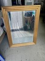 Mooie brocante rechthoekige gouden spiegel facet geslepen., Ophalen, Zo goed als nieuw, Minder dan 100 cm, Rechthoekig