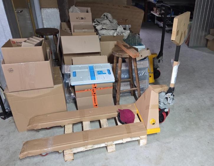 GLOEDNIEUW | Pompwagen | Palletwagen | 2500KG, Doe-het-zelf en Verbouw, Gereedschap | Handgereedschap, Nieuw, Ophalen