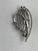 B742 Prachtige zilveren K&L broche met saffier, Sieraden, Tassen en Uiterlijk, Broches, Minder dan 4 cm, Ophalen of Verzenden