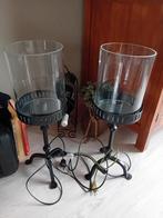 2 grote lampen 62 cm hoog, Ophalen, Glas, Minder dan 50 cm