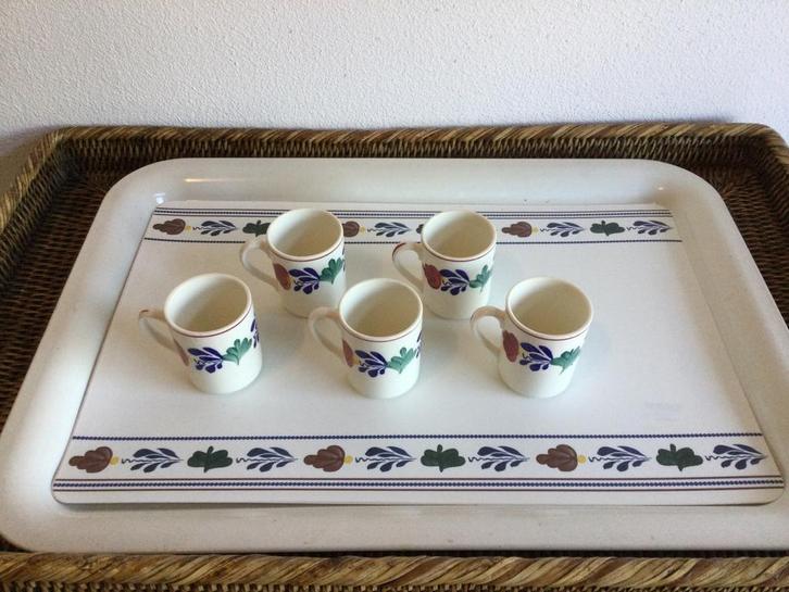 Boerenbont Maastricht (Mokka kopjes), Antiek en Kunst, Antiek | Servies los, Ophalen of Verzenden