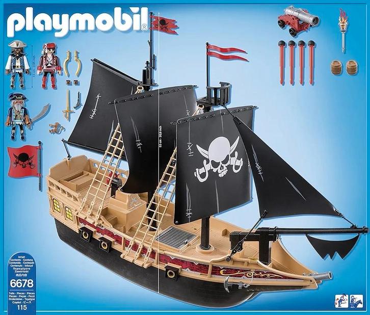 Playmobil Piratenschip 6678, Kinderen en Baby's, Speelgoed | Playmobil, Zo goed als nieuw, Complete set, Ophalen