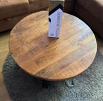 Industriële Salontafel – Rond Ø70 cm – Metaal & Houtlook, Ophalen, 50 tot 100 cm, Rond, 50 tot 100 cm