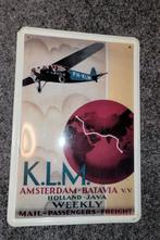 Metalen wandbord KLM, Verzamelen, Complete verzamelingen en Collecties, Ophalen of Verzenden