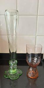 Borek Sipek glazen 1995 groen + roze, Verzamelen, Glas en Borrelglaasjes, Ophalen of Verzenden, Zo goed als nieuw