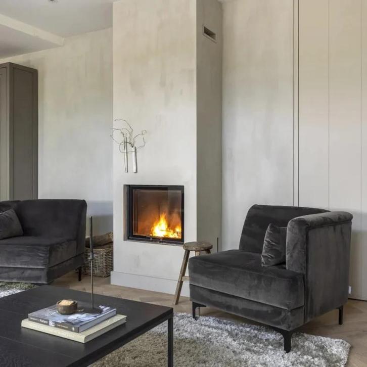 SHOWMODEL! 2 stuks landelijk fauteuils "Julia" van Bocx, Huis en Inrichting, Fauteuils, Zo goed als nieuw, Stof, 75 tot 100 cm