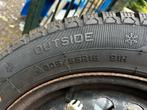 Winterbanden op stalen velg 205/55/r16, Auto-onderdelen, Gebruikt, 16 inch, Banden en Velgen, Personenwagen