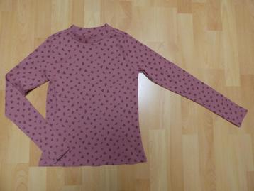 Oudroze hartjes longsleeve van de HEMA, maat 158/164  NIEUW! beschikbaar voor biedingen