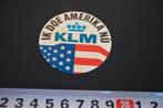 sticker Ik doe Amerika nu  KLM, Ophalen, Zo goed als nieuw