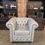Thuisbezorgd voor €550 Nieuwe Chesterfield Fauteuil Brighton, Huis en Inrichting, Fauteuils, Ophalen of Verzenden, Gebruikt, Leer