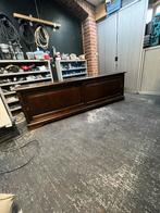 Eiken Tv kast met schuifdeuren, Huis en Inrichting, Kasten | Dressoirs, Ophalen of Verzenden, 200 cm of meer, Gebruikt, Eikenhout