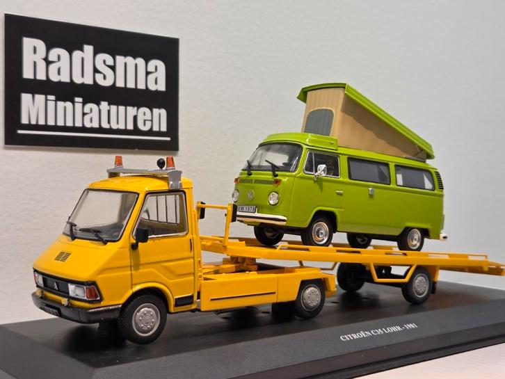 Citroën C35 Lohr - oprijwagen - 1:43 Ixo Hachette, Hobby en Vrije tijd, Modelauto's | 1:43, Nieuw, Auto, Overige merken, Ophalen of Verzenden