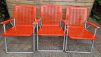 3 retro kurz klapstoelen, Tuin en Terras, Tuinstoelen, Ophalen, Gebruikt, Aluminium