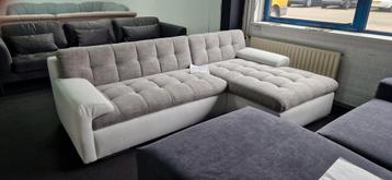 Nieuwe trendy hoekbank wit grijs moderne loungebank beschikbaar voor biedingen