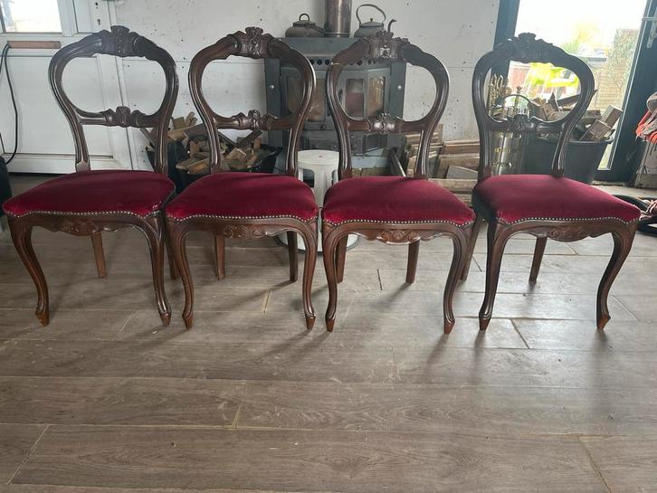 Biedermeier Stoelen Set van 4, Antiek en Kunst, Antiek | Meubels | Stoelen en Banken, Ophalen