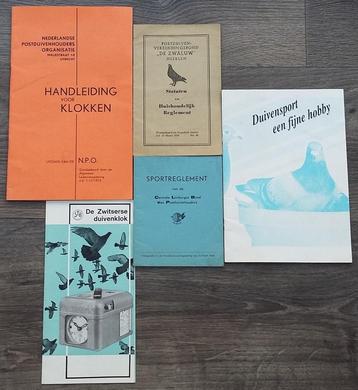 Jaar 1938 tot 1973 Duivensport Duivenmelker Boek Folder Heft beschikbaar voor biedingen