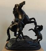 Beeld van man en paarden, Antiek en Kunst, Antiek | Koper en Brons, Ophalen of Verzenden