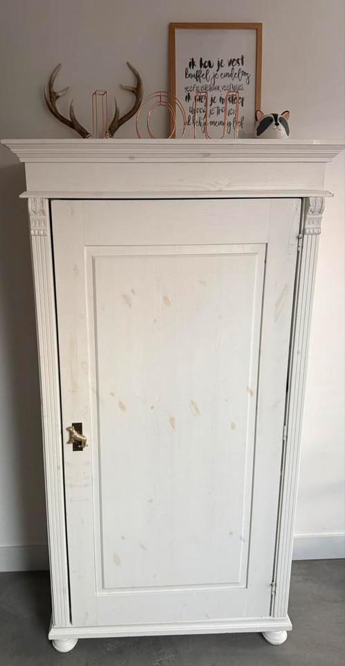 Leuke witte kledingkast, Huis en Inrichting, Kasten | Computermeubels, Gebruikt, 170 cm of meer, 70 tot 120 cm, 40 tot 80 cm, Overige houtsoorten