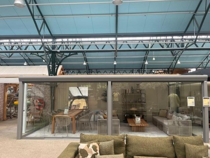 Showroommodel | Veranda Topline met polycarbonaat + glas, Tuin en Terras, Overkappingen, Gebruikt, Veranda, Ophalen