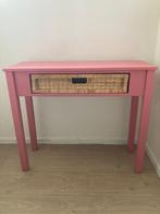 Side table met rieten lade / sidetable, Ophalen, Gebruikt, 50 tot 100 cm, Eikenhout